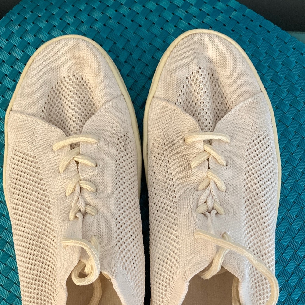 Soludos Off-White Knit Sneakers Women Size 10 - Picture 2 of 16